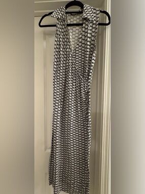 Belly Dance Maternity Black and White Patterned Maxi Skirt